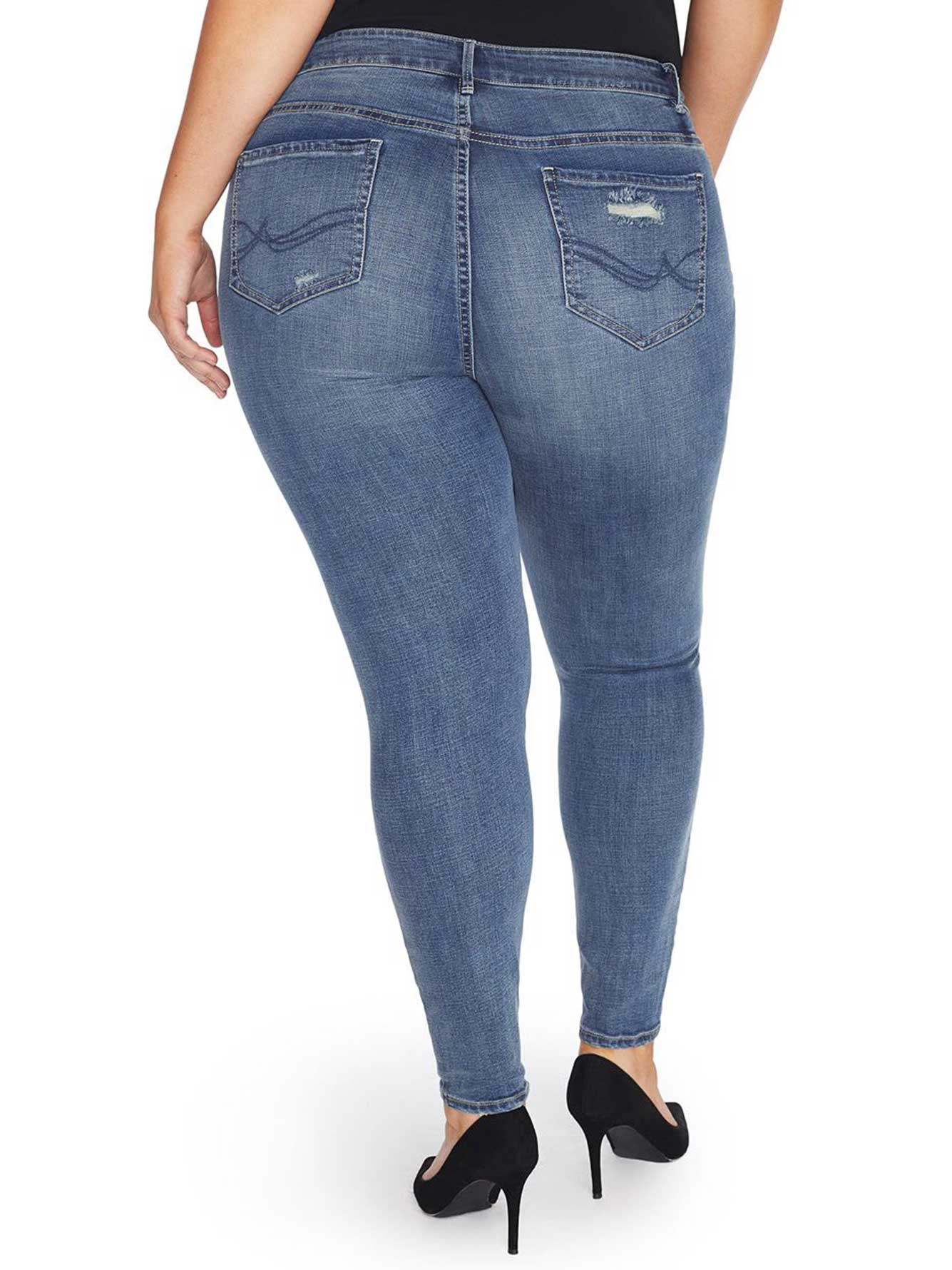 Rebel Wilson The Pin Up Super Skinny Distressed Jean | Addition Elle