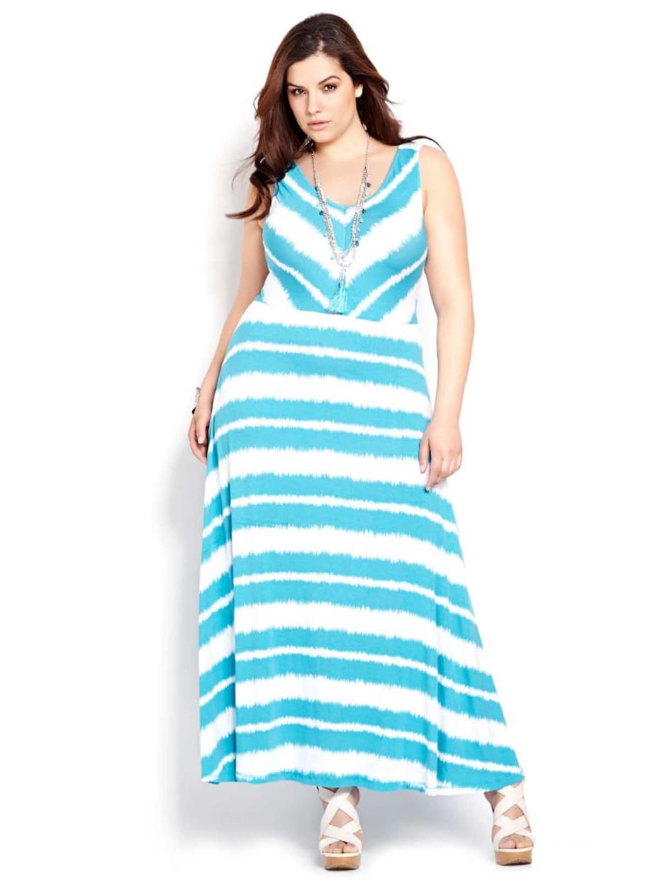 Reversible Sleeveless Printed Maxi Dress | Addition Elle