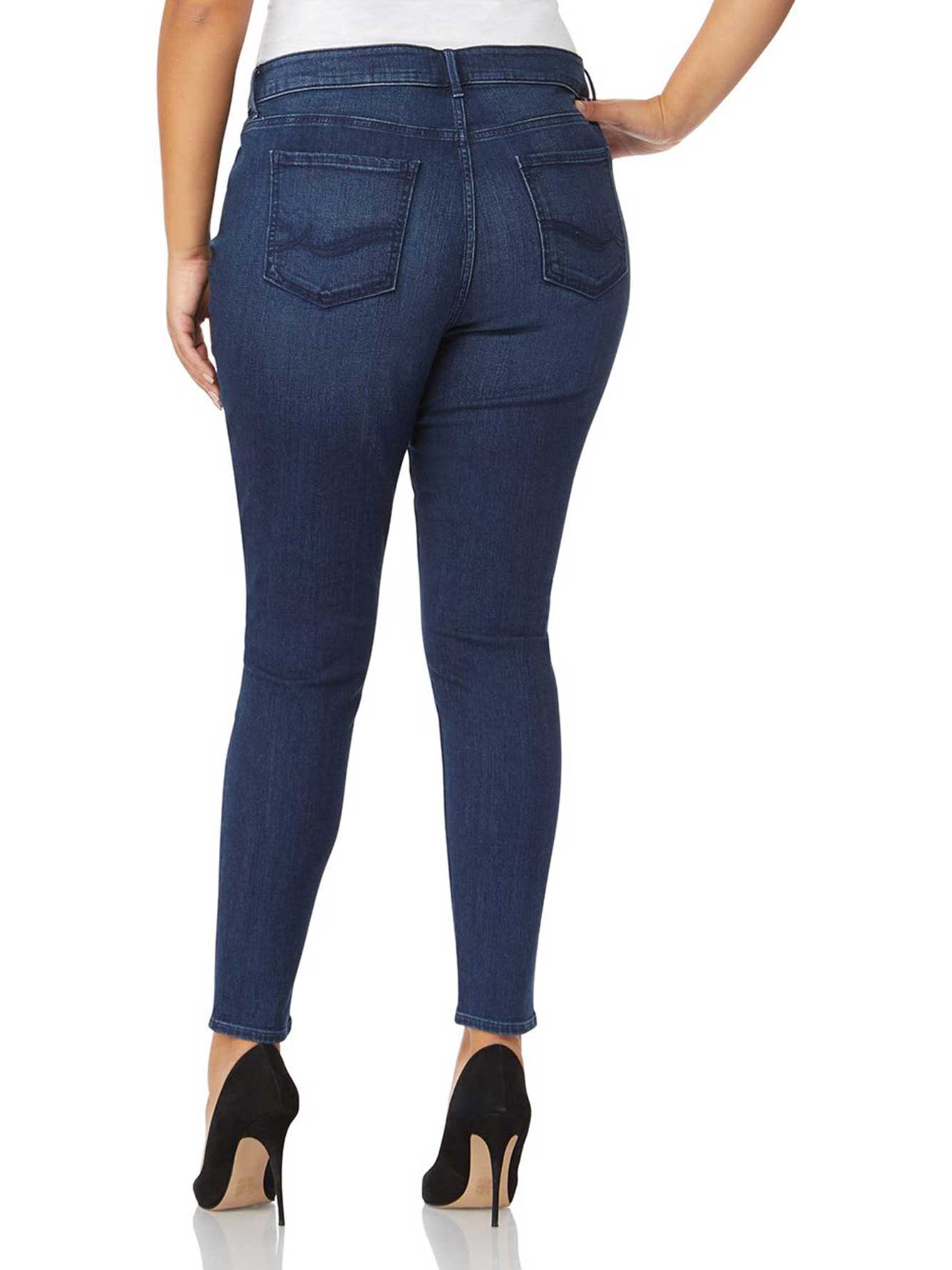 Rebel Wilson Pin-Up Crop Mid-Rise Super Skinny Dixon Jeans | Addition Elle
