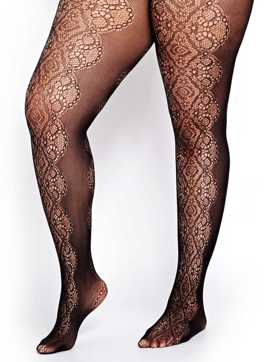 Floral Fish Net Tight | Addition Elle