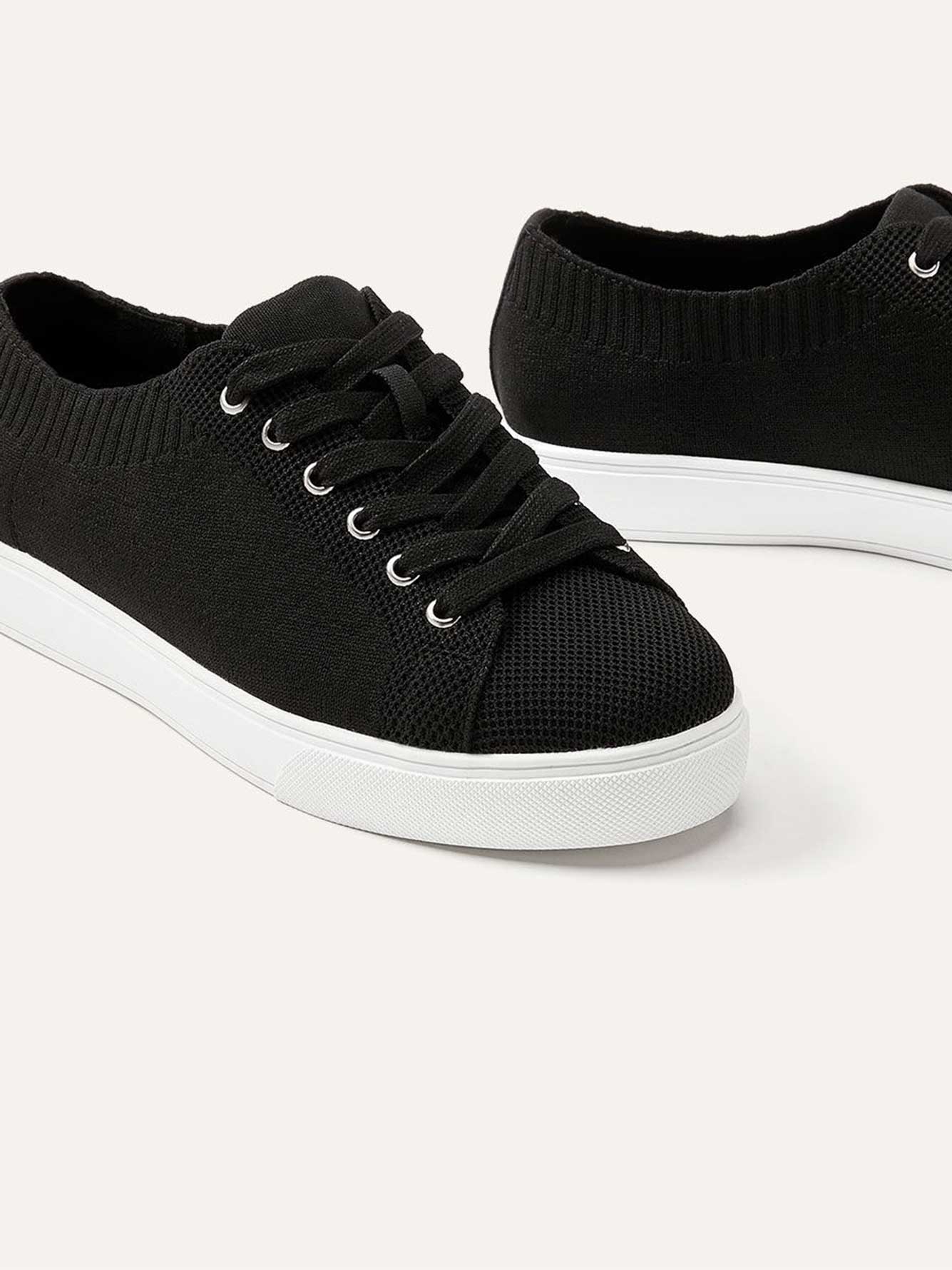 Wide Knit LaceUp Sneakers Penningtons