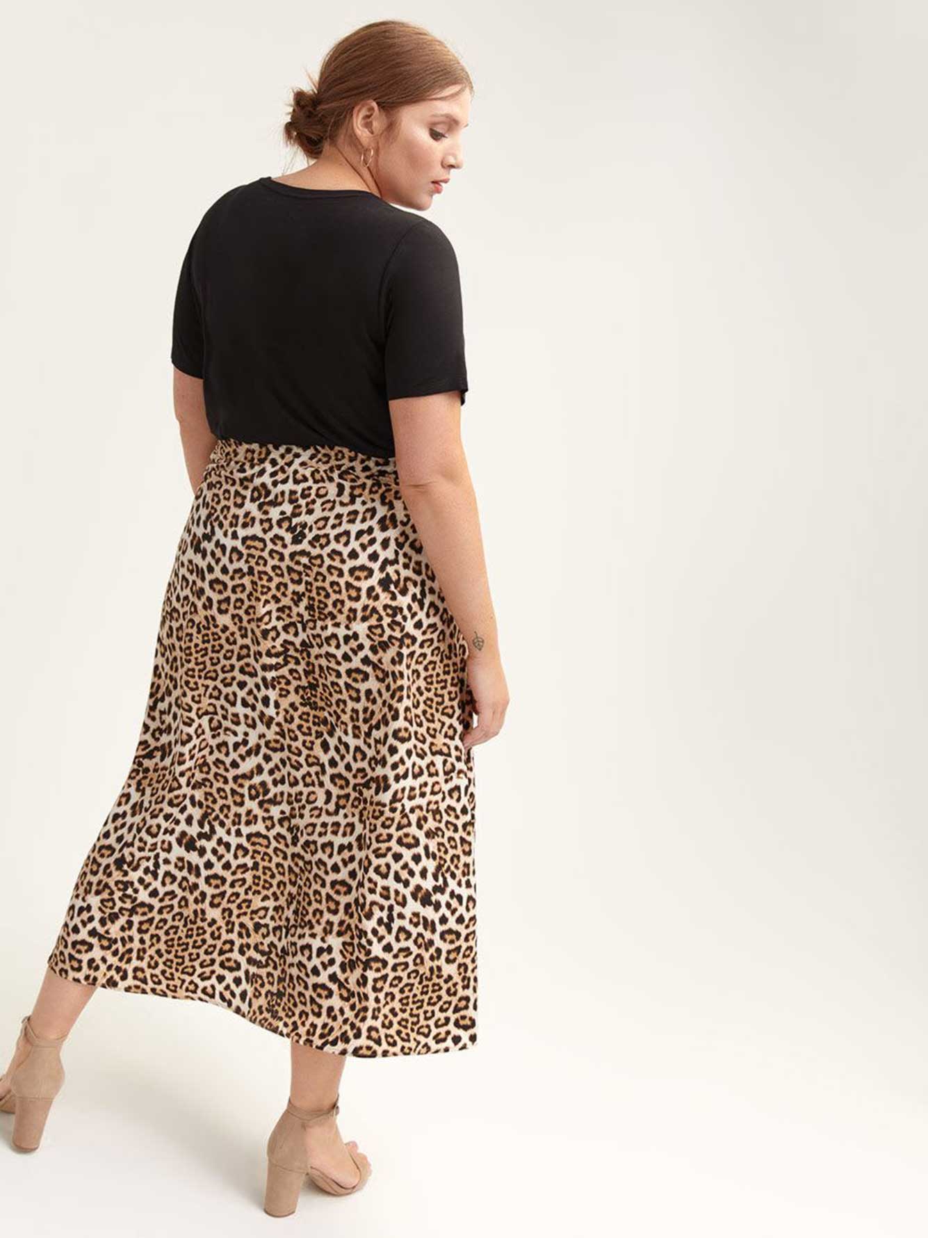 newlook leopard print skirt
